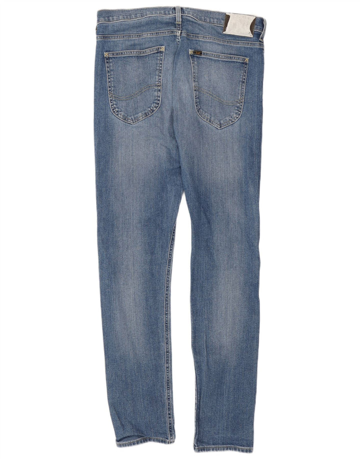 Lee Męskie Luke Slim Jeans W33 L32 Niebieskie bawełniane