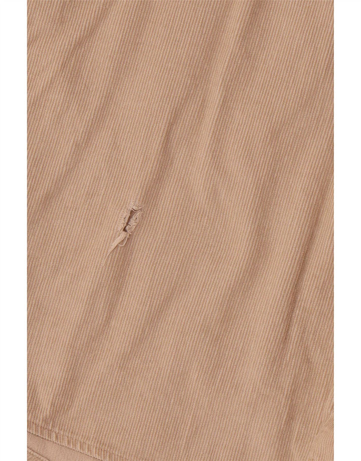 COTTON CLUB Męska sztruksowa koszula, duża, beżowa, bawełniana