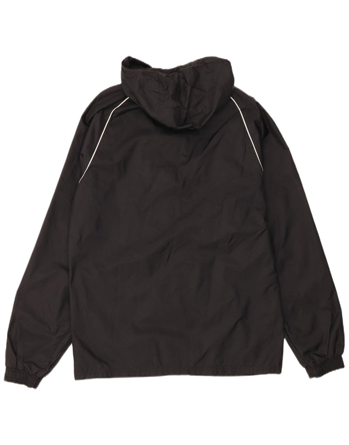Męska kurtka przeciwdeszczowa Adidas z kapturem UK 36 Mały czarny nylon