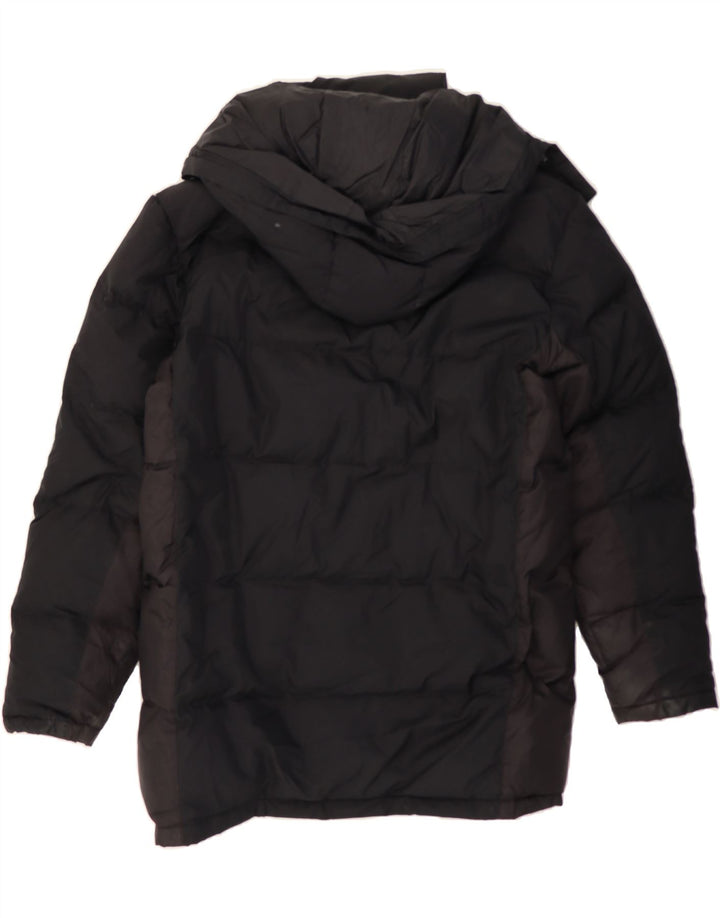 FILA Mens Hooded Padded Jacket UK 38 Medium Black Polyester Vintage Fila and Second-Hand Fila from Messina Hembry 