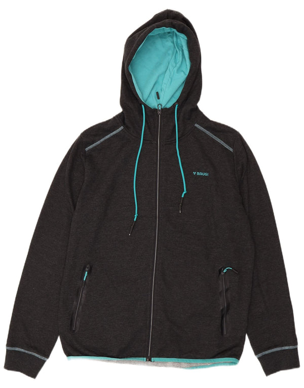 BRUGI Damski sweter z kapturem i zamkiem UK 18 XL, szary