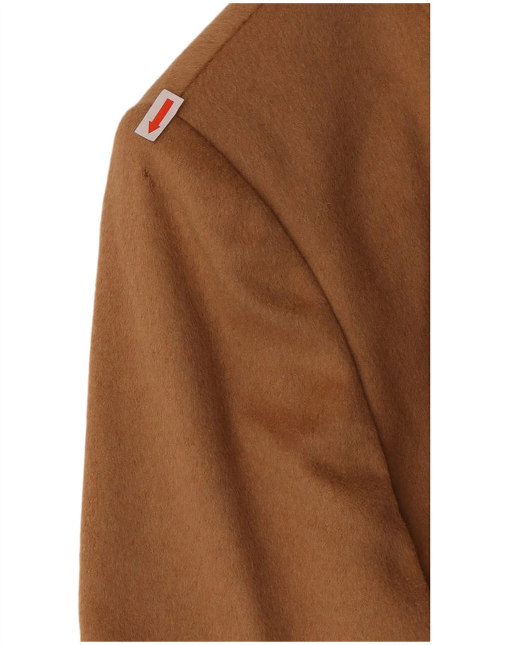 MAX MARA Damska marynarka zapinana na 4 guziki UK 14, duża, beżowa, Camelhair Classic