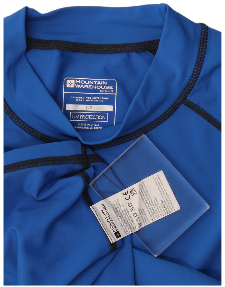 Męski T-shirt Mountain Warehouse z osłoną UV, duży, niebieski, poliestrowy