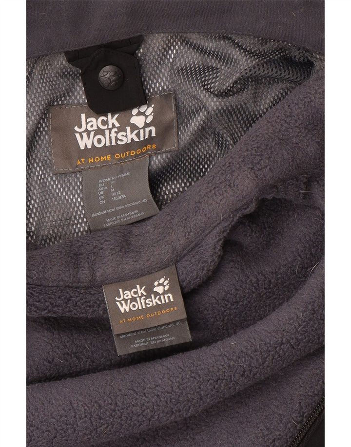 Damska kurtka wiatrówka Jack Wolfskin z kapturem UK 10/12, średnia czarna