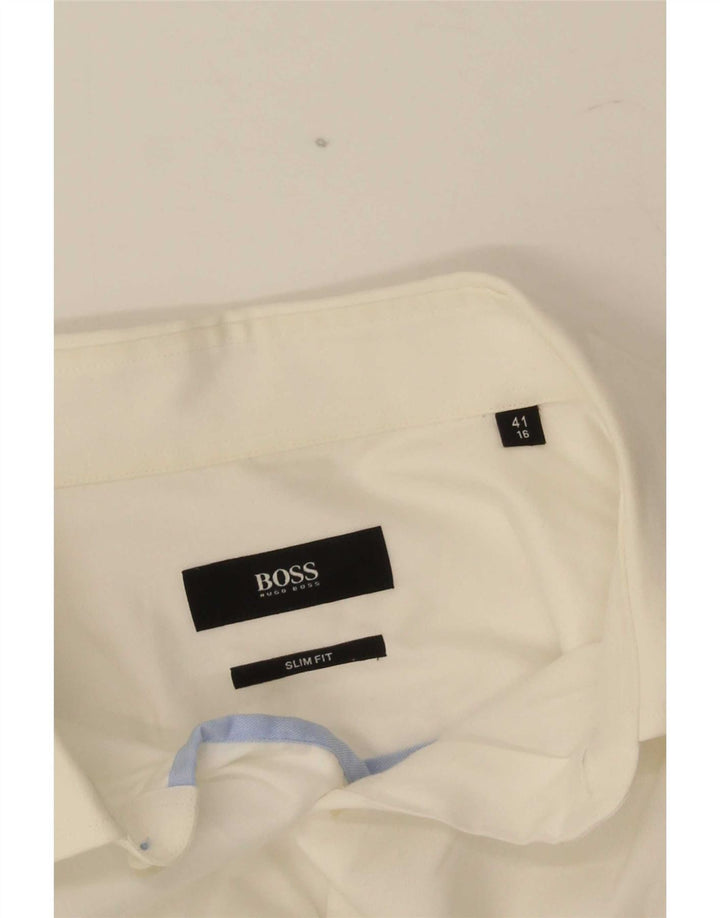 Koszula męska Hugo Boss Slim Fit, rozmiar 16, duża, biała