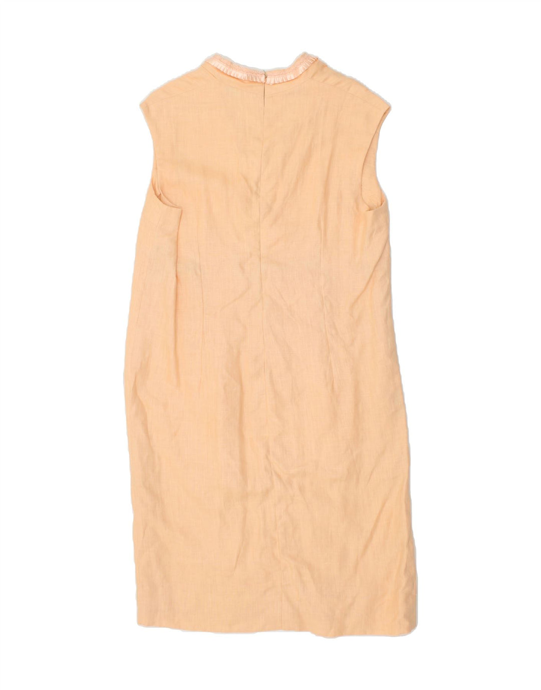 VINTAGE Womens Sleeveless Tunic Dress UK 14 Medium Orange Vintage Vintage and Second-Hand Vintage from Messina Hembry 