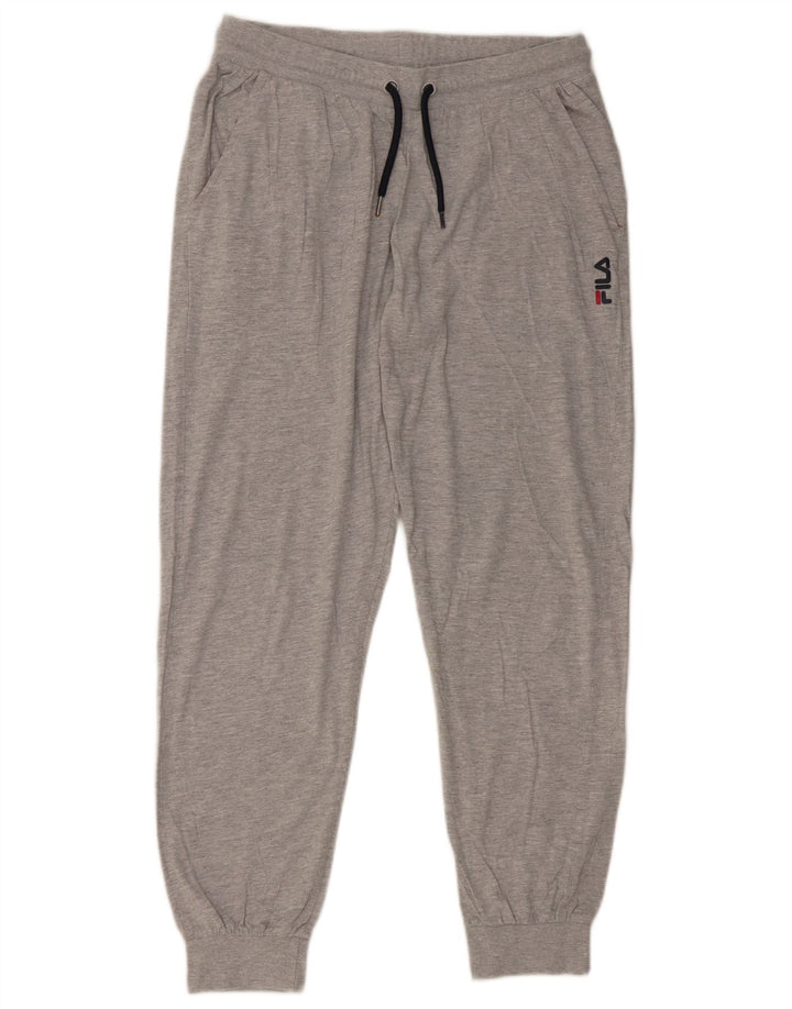 Męskie spodnie dresowe Fila Joggers, duże, szare, bawełniane