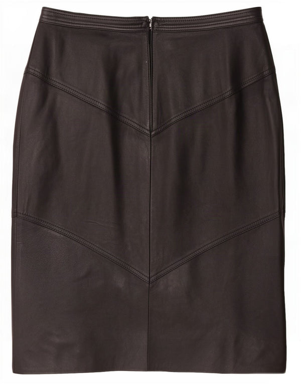 La Cordee Womens Leather Skirt Medium W30 Black