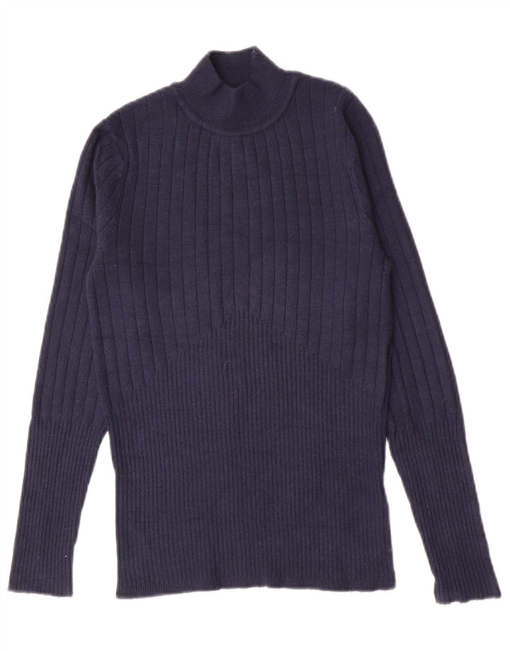 Marks & Spencer Damski sweter z golfem UK 10, mały, granatowy