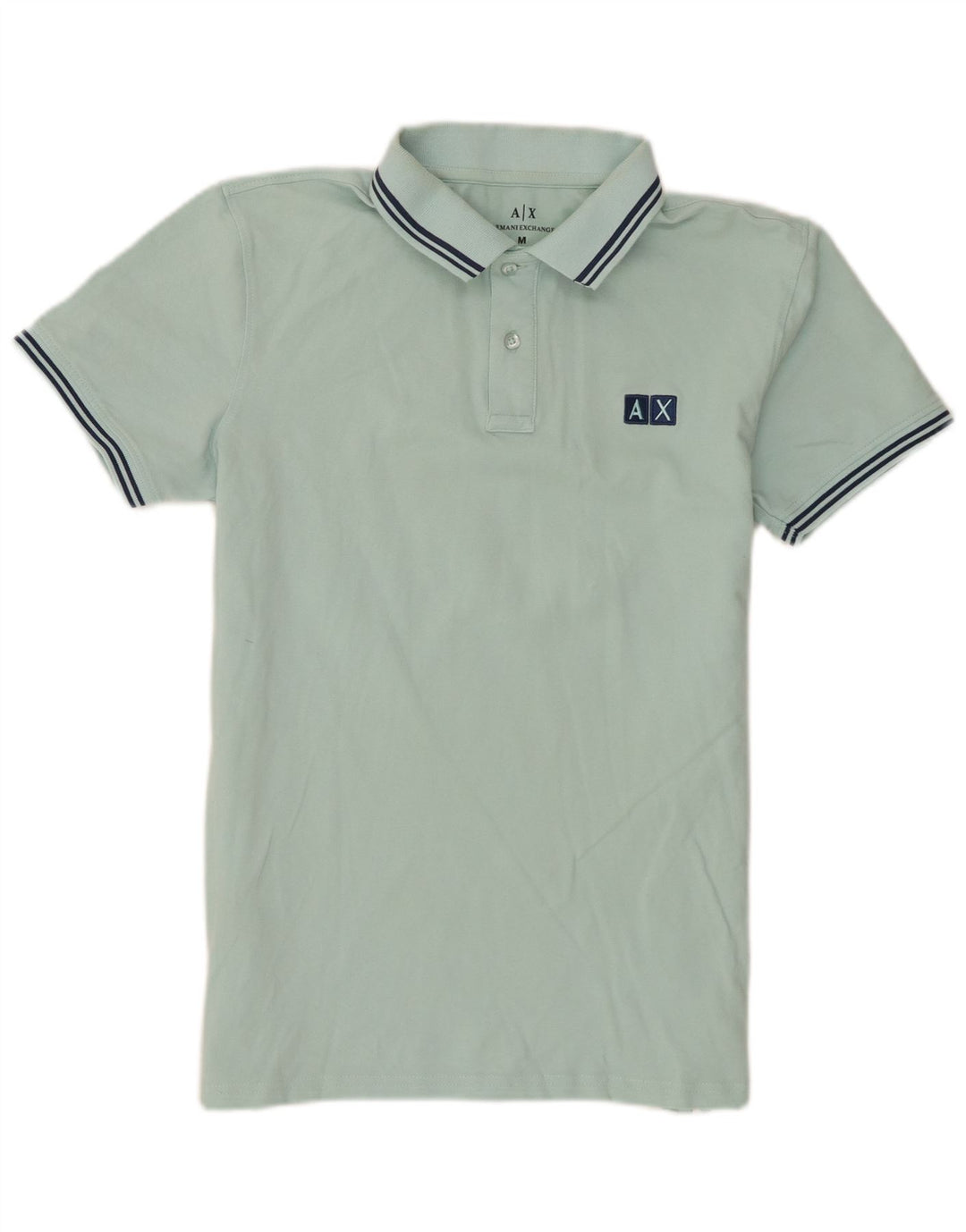 Męska koszulka polo Armani Exchange, duża, niebieska, bawełniana