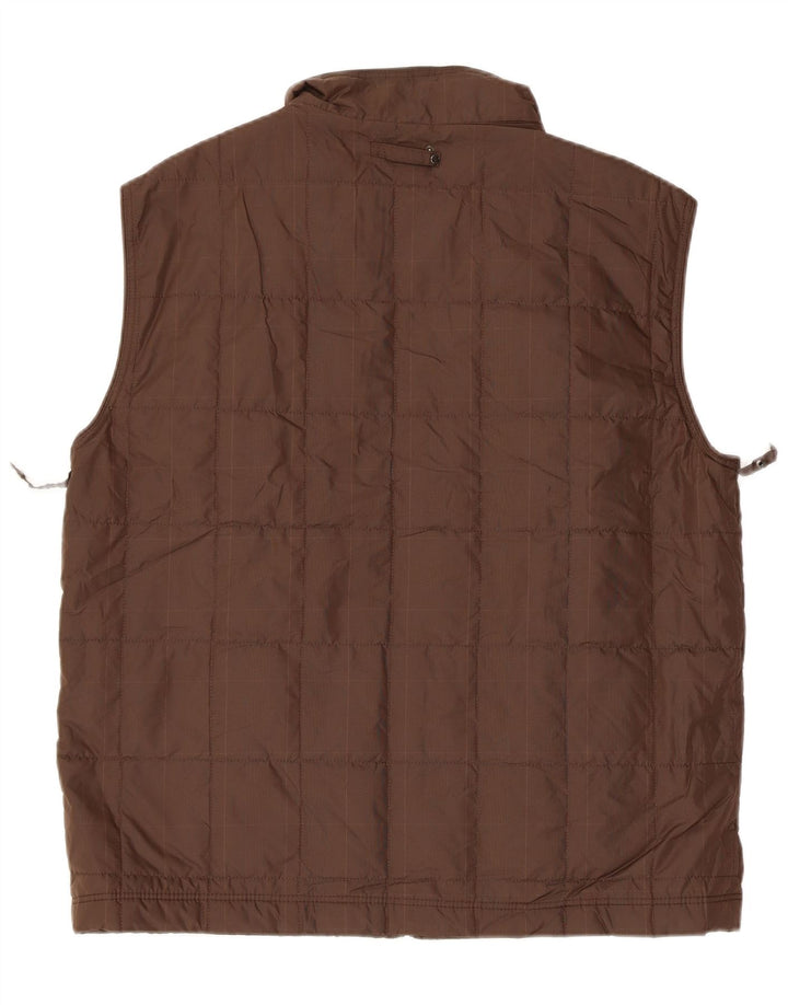 Męska wyściełana kamizelka MASSIMO DUTTI UK 40, duża, brązowa