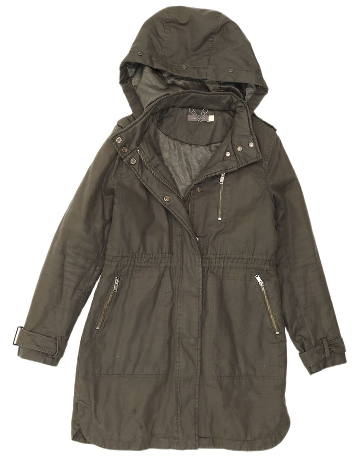 Damska kurtka parka z kapturem MINT VELVET UK 10, mała khaki