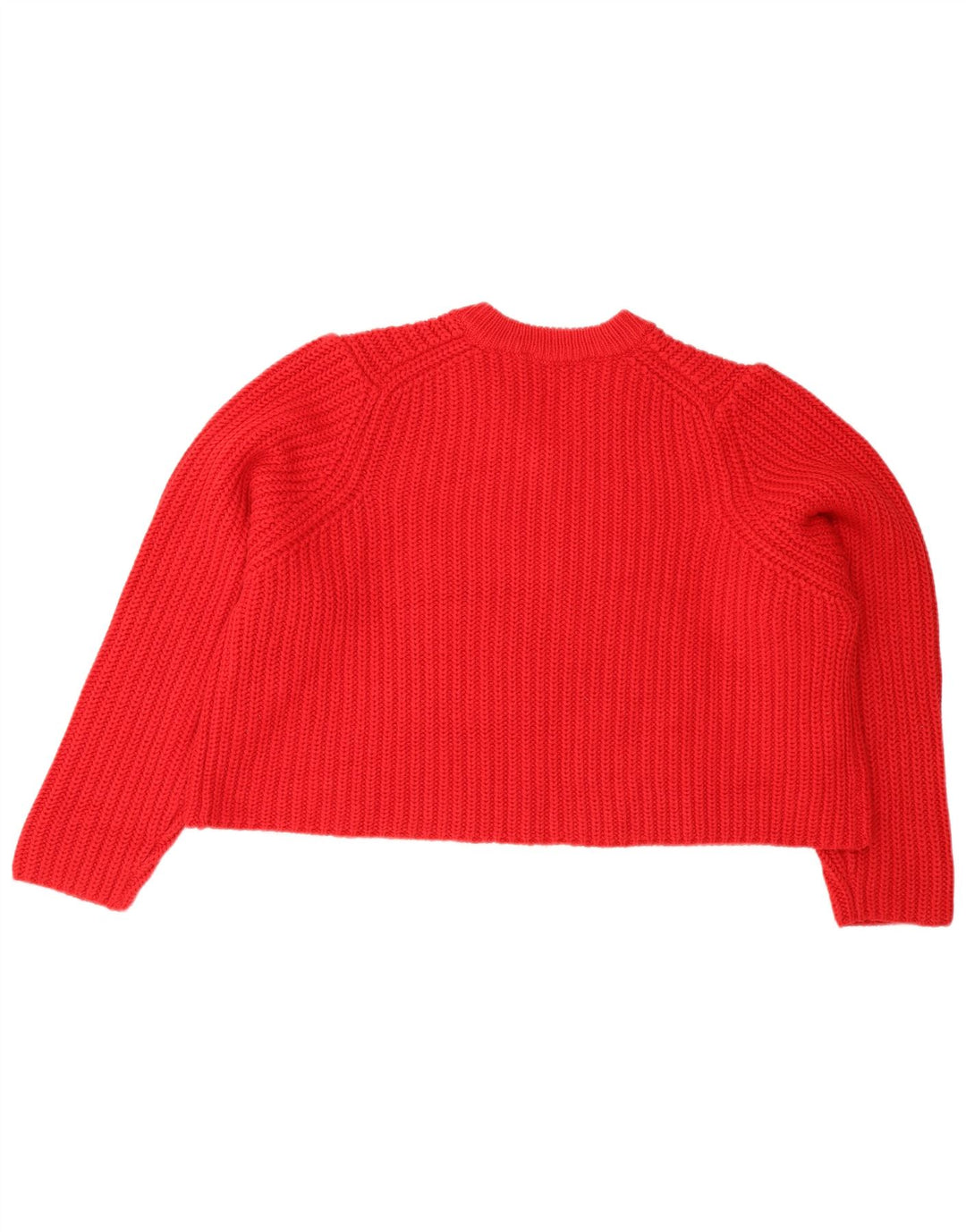 Damski sweter Zara Crop Oversize z dekoltem w kształcie litery V, UK 14, średni czerwony