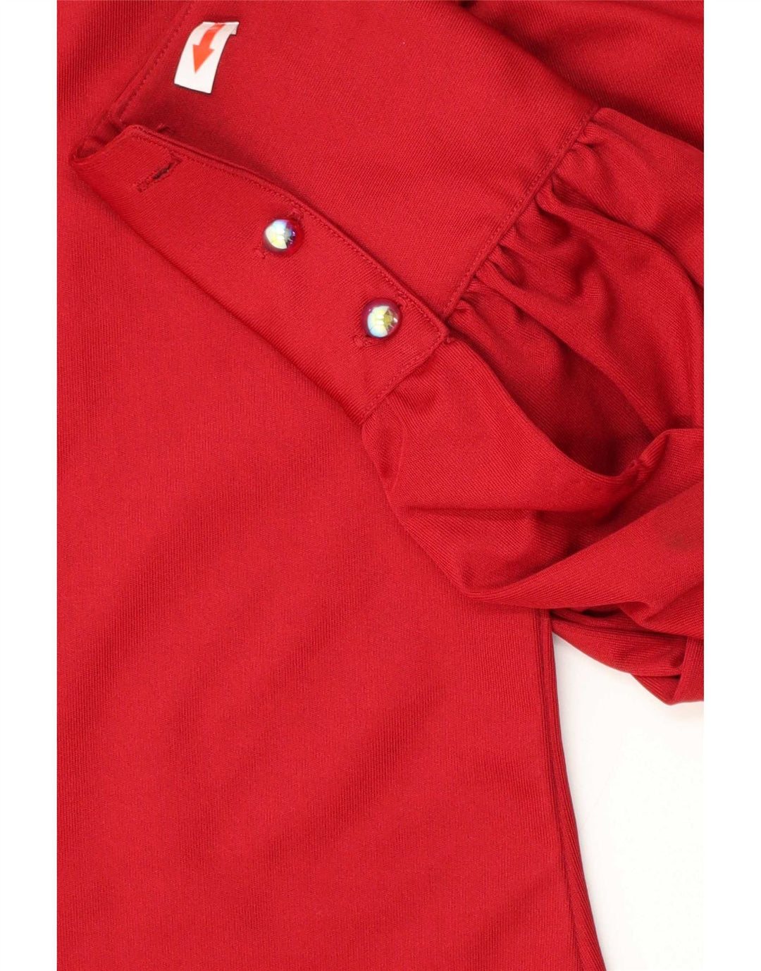 Damska bluzka koszulowa w stylu vintage IT 48 XL Czerwony kwiatowy poliester