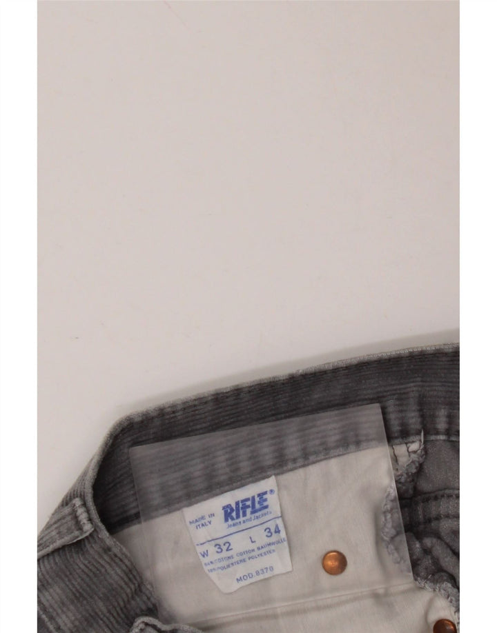 Męskie proste sztruksowe spodnie RIFLE W28 L28 Niebieskie bawełniane