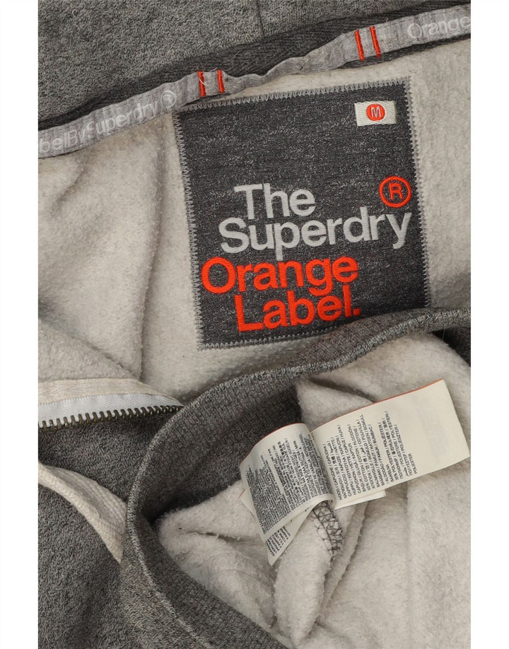 Męski sweter z kapturem i zamkiem Superdry, średnioszary, bawełniany