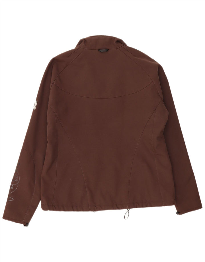 Damska kurtka wiatrówka Jack Wolfskin z podszewką UK 16, duży, brązowy poliester