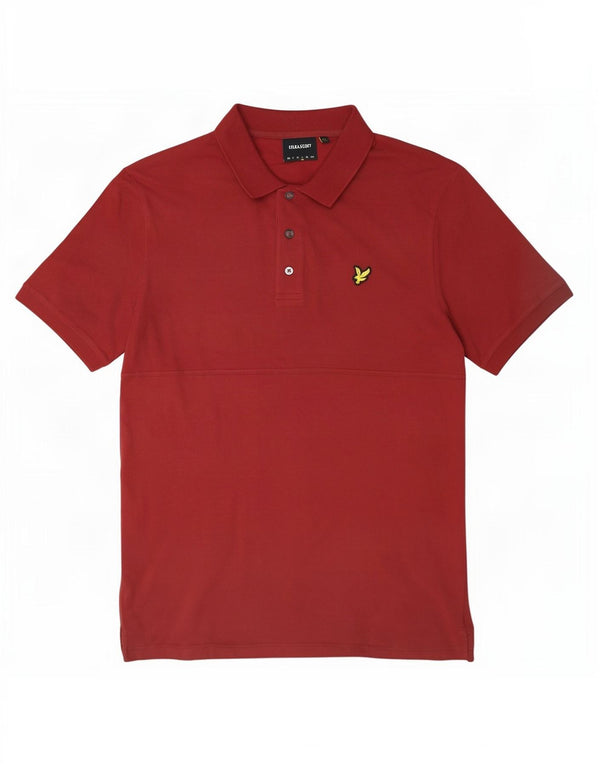 Męska koszulka polo Lyle & Scott, duża, bordowa, bawełniana