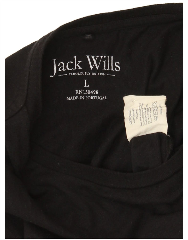 T-shirt męski Jack Wills, duży, czarny, bawełniany