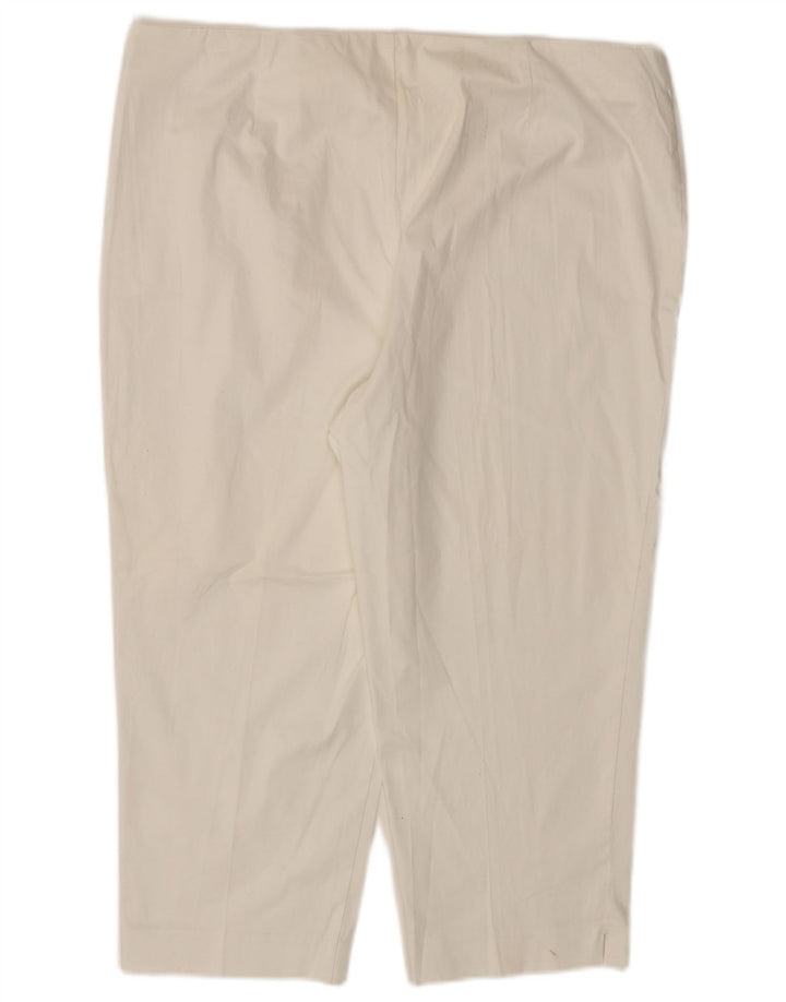 Damskie spodnie capri MARKS & SPENCER W38 L21 białe