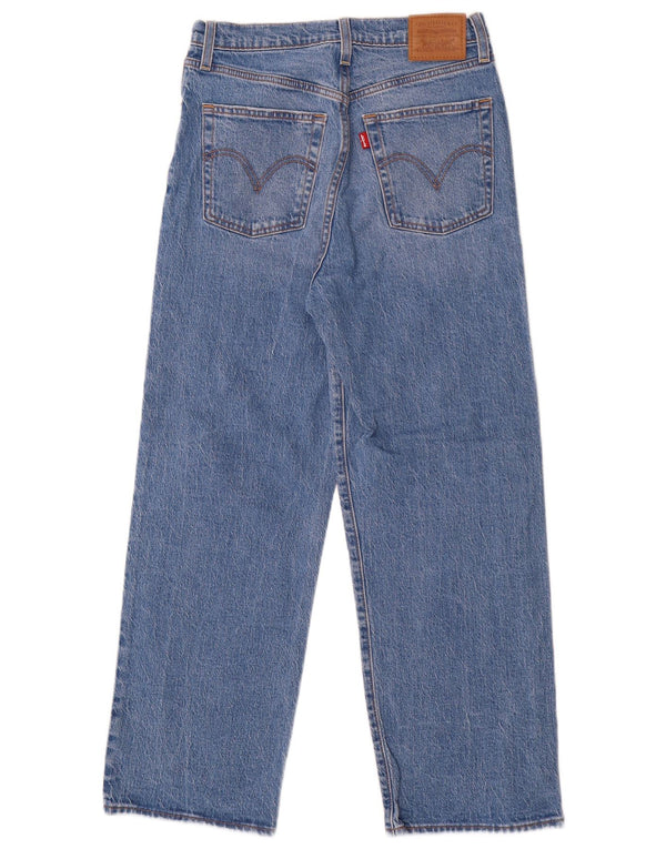 Damskie jeansy Levi's Ribcage Straight W28 L27 Niebieskie bawełniane