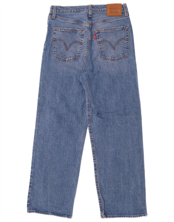 Damskie jeansy Levi's Ribcage Straight W28 L27 Niebieskie bawełniane