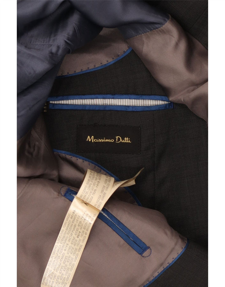 Męska marynarka zapinana na 2 guziki Massimo Dutti US 46 XL Szary Acetat Classic