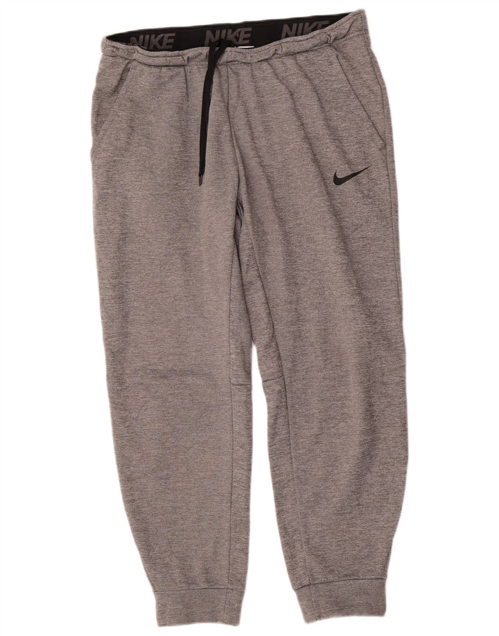 Męskie spodnie dresowe Nike Therma-Fit Joggers, duże, szare, poliestrowe