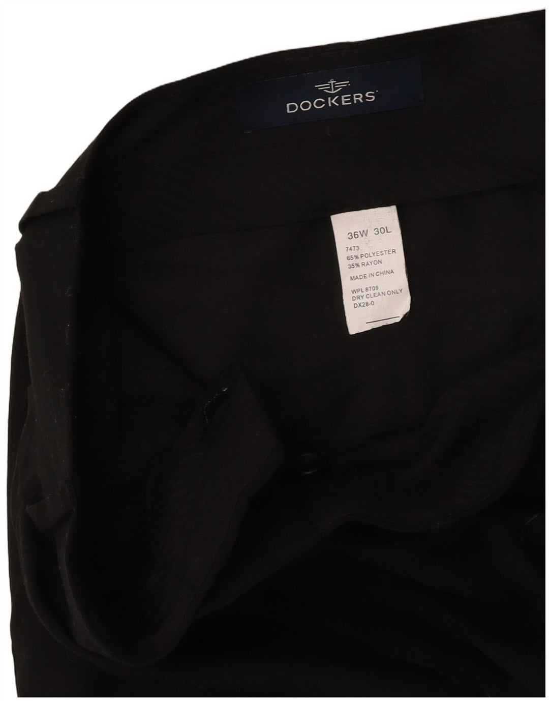 Męskie spodnie typu Chino DOCKERS W36 L30 Czarny poliester