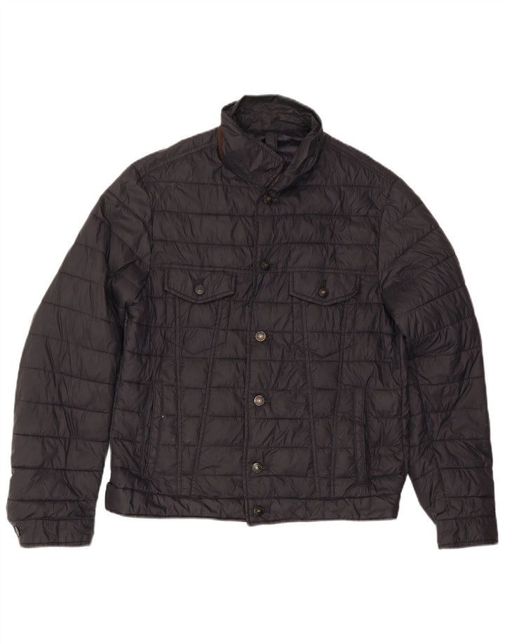 Męska ocieplana kurtka MASSIMO DUTTI UK 40, duża, czarna, poliestrowa