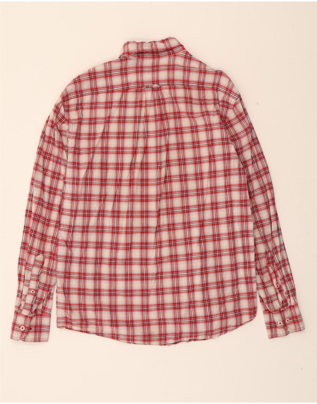 IZOD Mens Flannel Shirt Medium Red Check Vintage Izod and Second-Hand Izod from Messina Hembry 