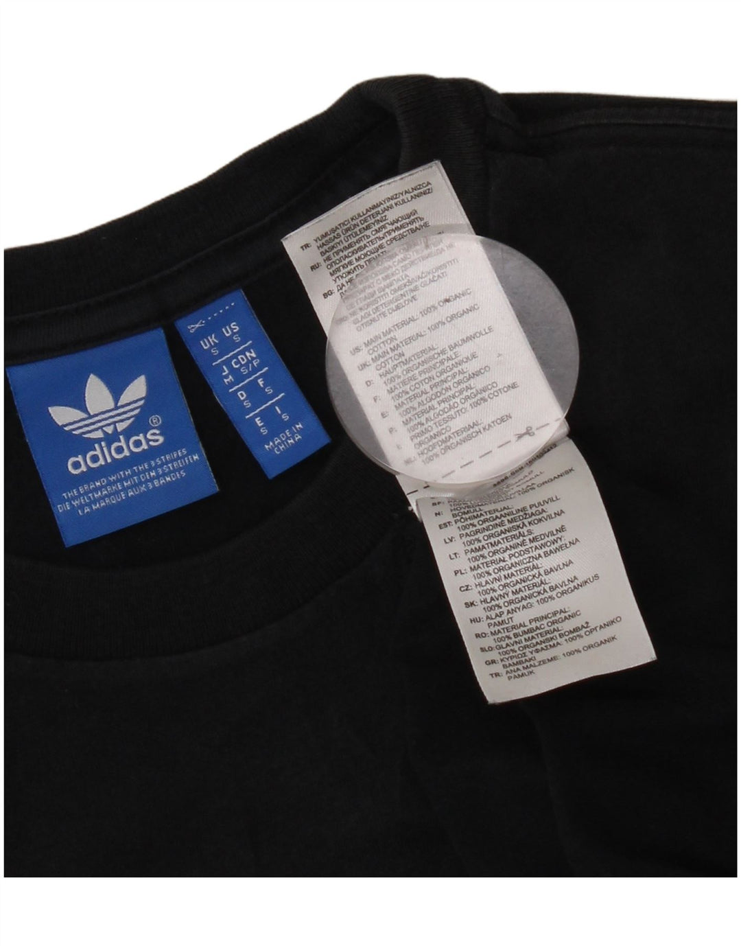 Męska koszulka z grafiką Adidas, mała, czarna, bawełniana