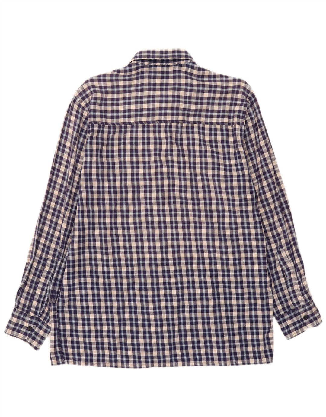 Męska koszula flanelowa FOLLIE rozmiar 41/42, duża niebieska krata