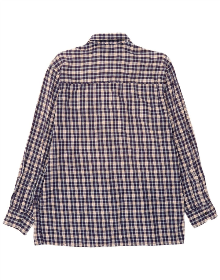 Męska koszula flanelowa FOLLIE rozmiar 41/42, duża niebieska krata