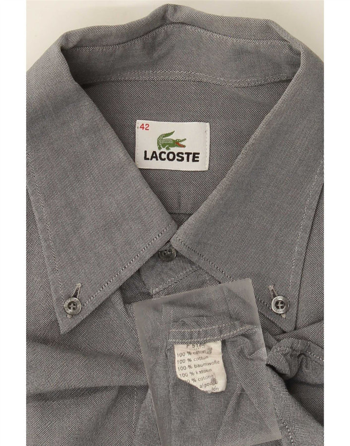 Koszula męska Lacoste rozmiar 42, duża, szara, bawełniana