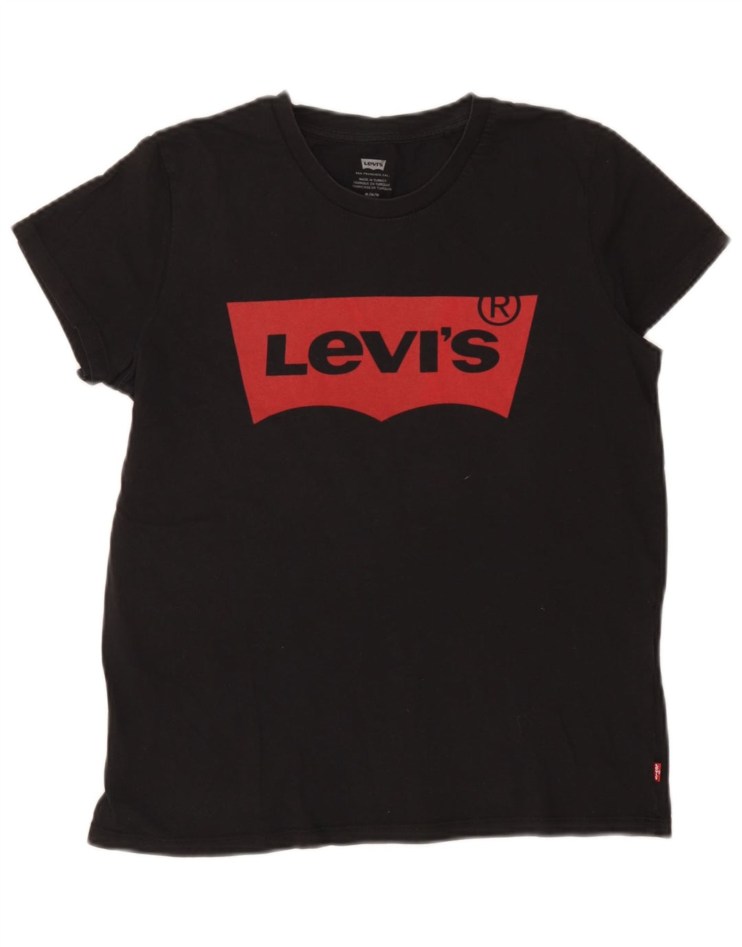 Damska koszulka z grafiką Levi's Top UK 14, średnia czarna bawełna