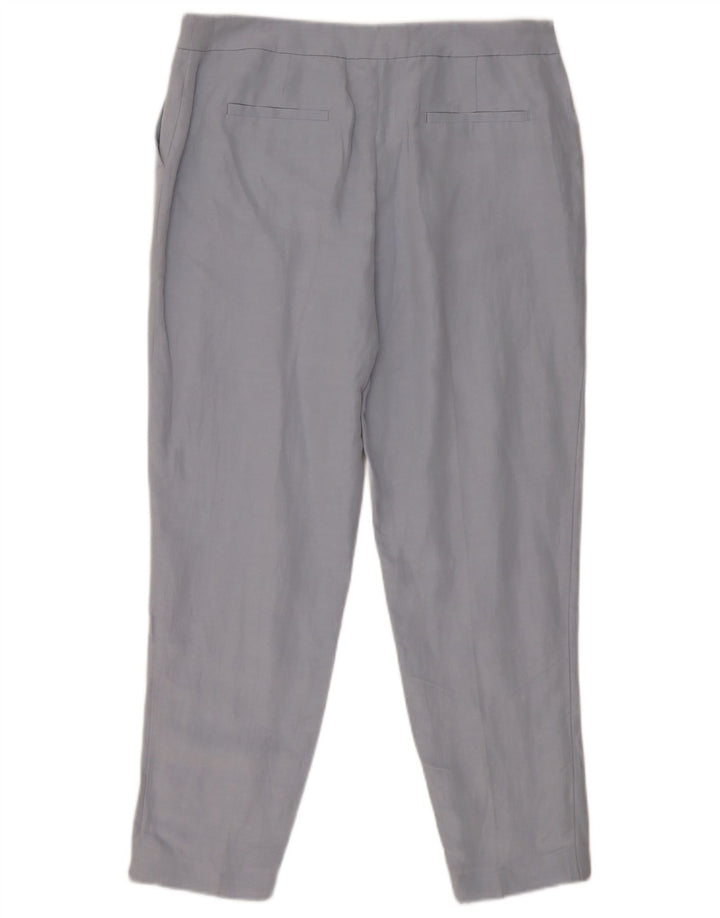 Damskie zwężane spodnie Chino z wysokim stanem HOBBS UK 14 Large W34 L28 Niebieskie