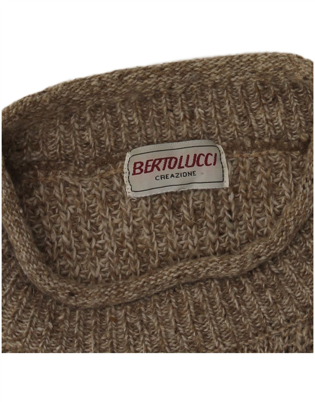 Męski sweter z okrągłym dekoltem BERTO LUCCI XL w szare paski