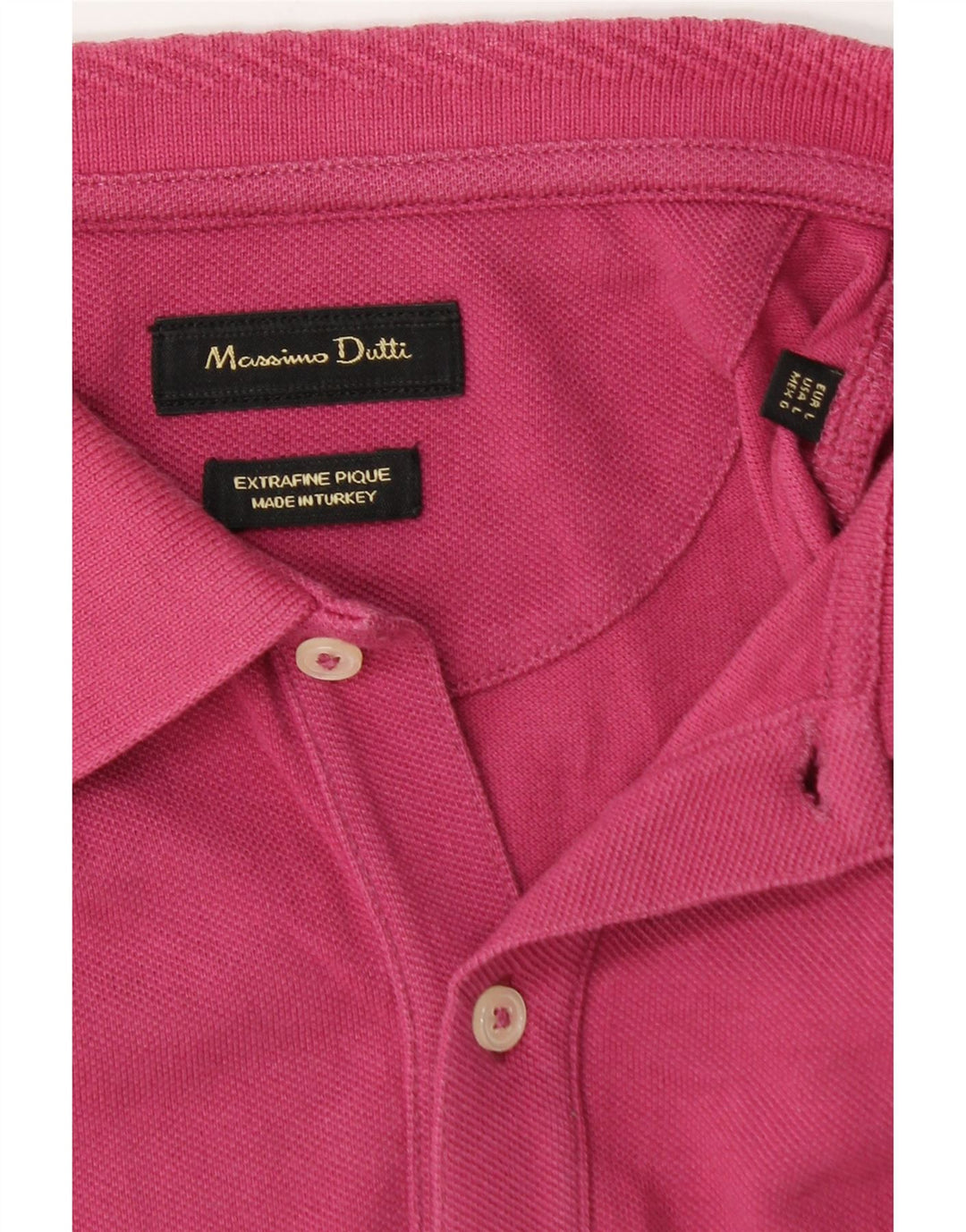 Męska koszulka polo Massimo Dutti, duża, różowa