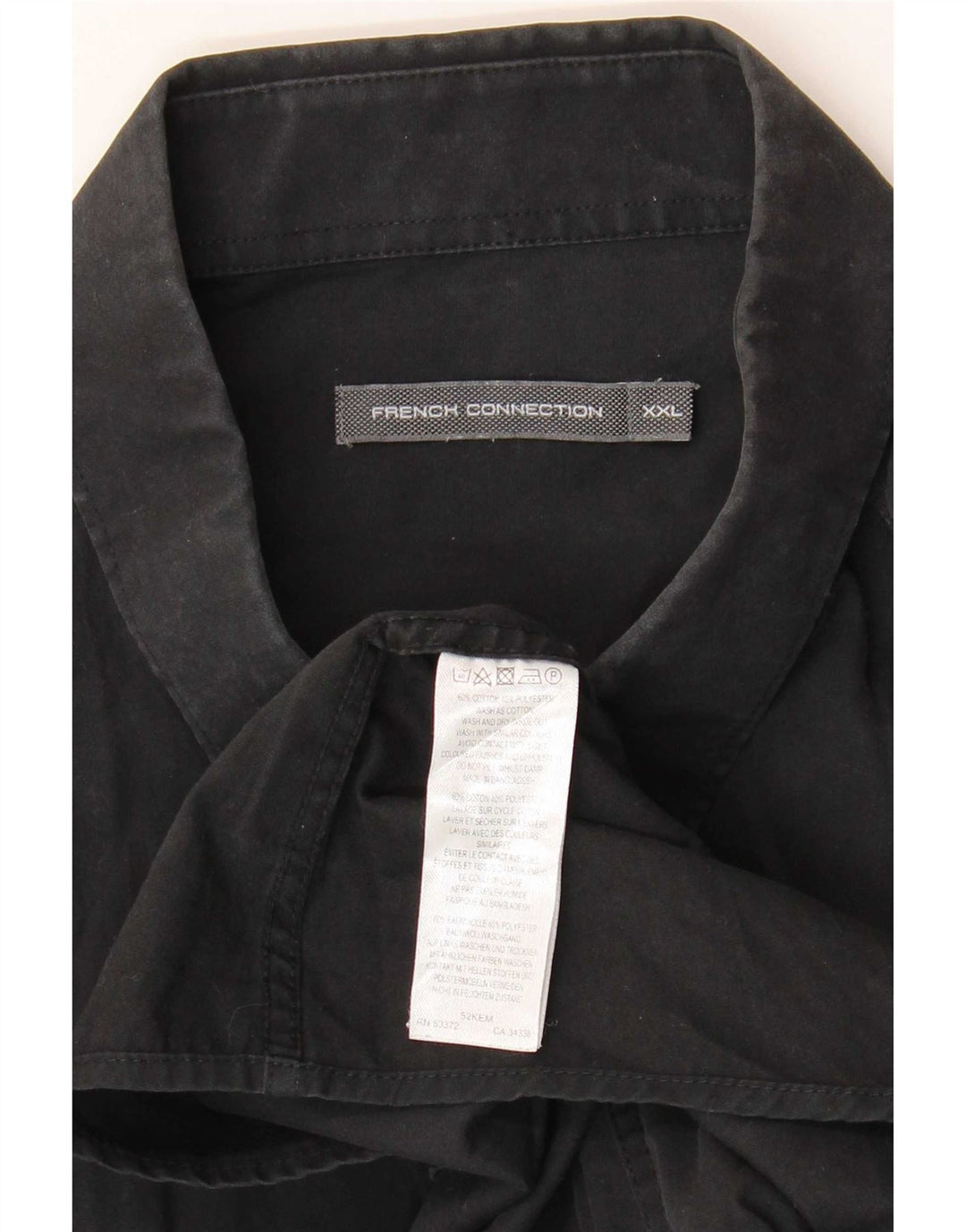 Koszula męska French Connection 2XL Czarna, bawełniana