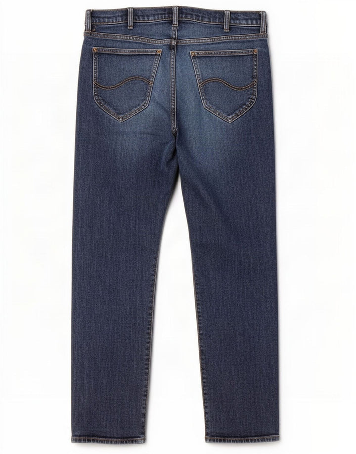 Damskie jeansy Lee Daren Zip Fly Straight W36 L30 Niebieska bawełna