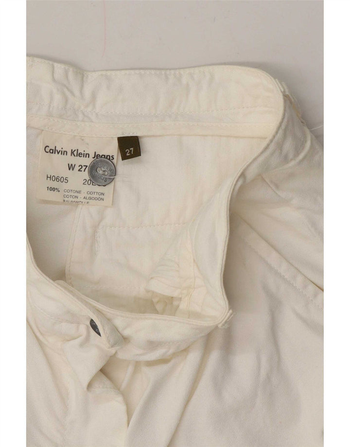Damskie spodenki Chino Calvin Klein W27 Małe, białe, bawełniane