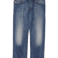 Diesel Męskie Poiak Straight Jeans W33 L30 Niebieskie Bawełniane