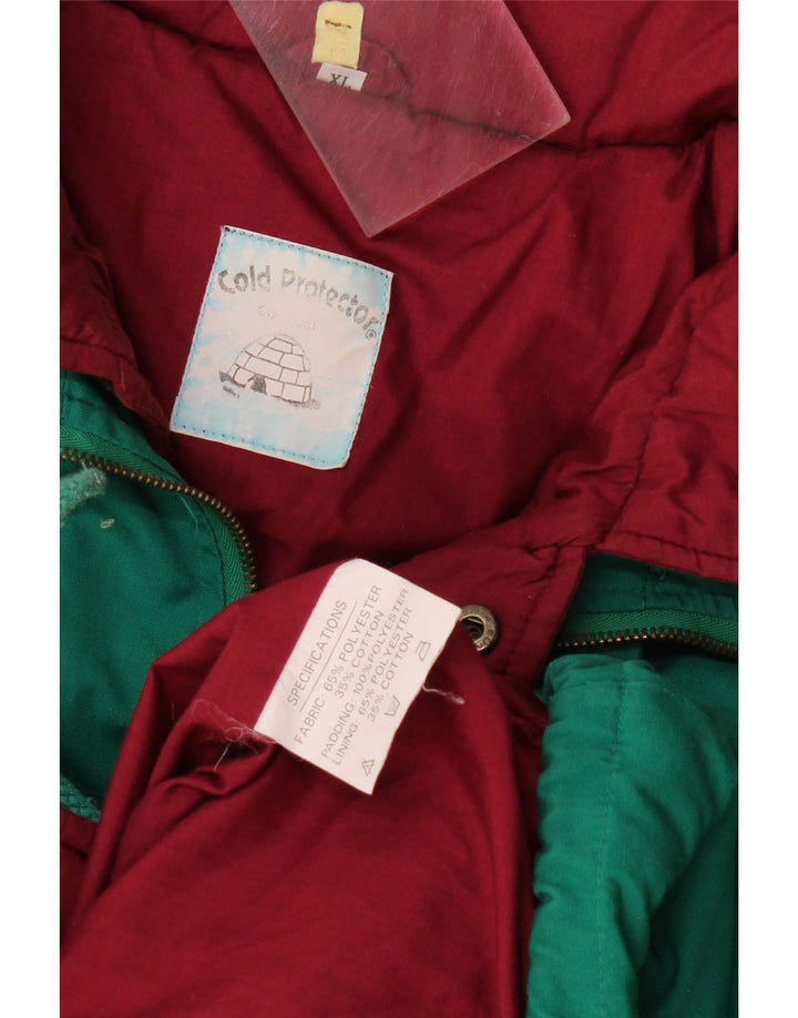 Vintage męska ocieplana kurtka UK 42 XL, zielony poliester