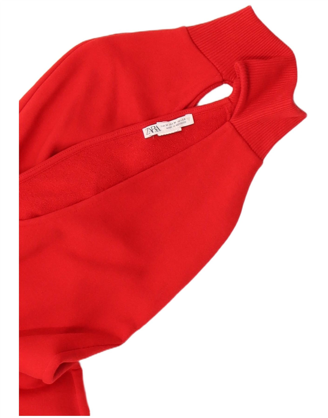 Damski sweter z ocieplaczem na ręce Zara UK 12, średni czerwony