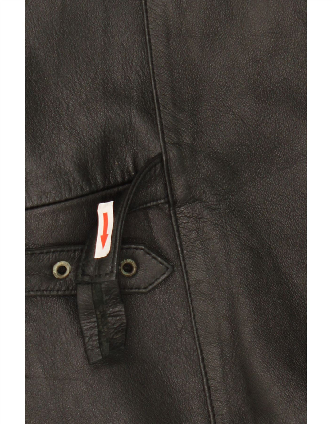 Vintage męska kamizelka skórzana, średnia czarna