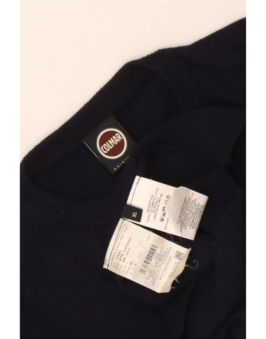Męski sweter z okrągłym dekoltem Colmar XL Granatowy poliamid