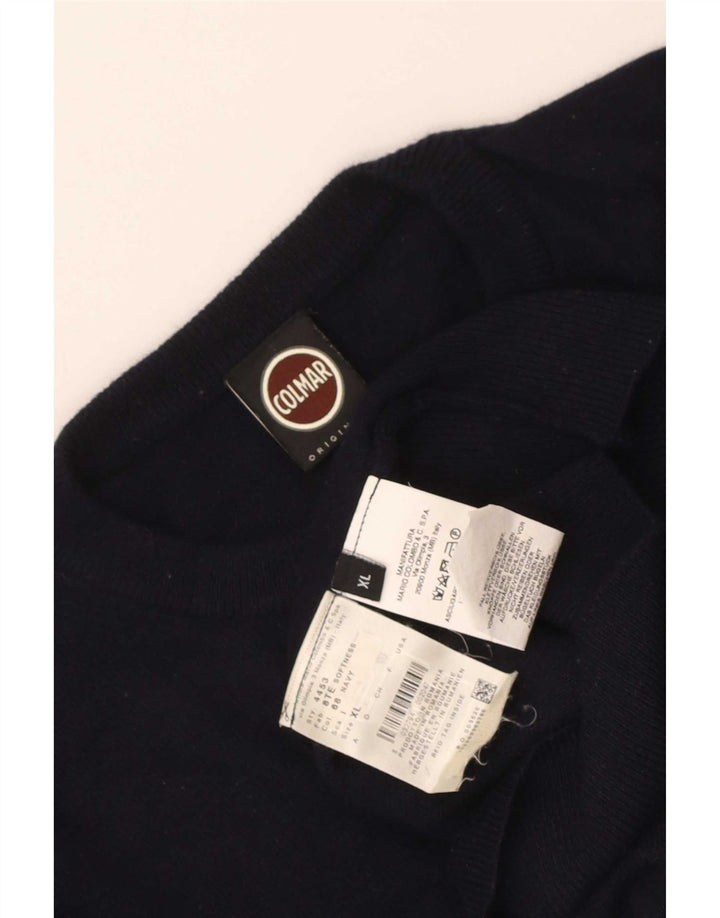 Męski sweter z okrągłym dekoltem Colmar XL Granatowy poliamid