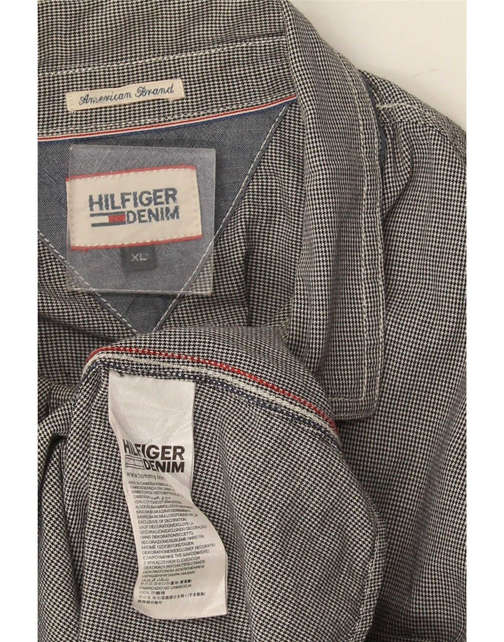 Koszula męska Tommy Hilfiger XL, granatowa, bawełniana w pepitkę