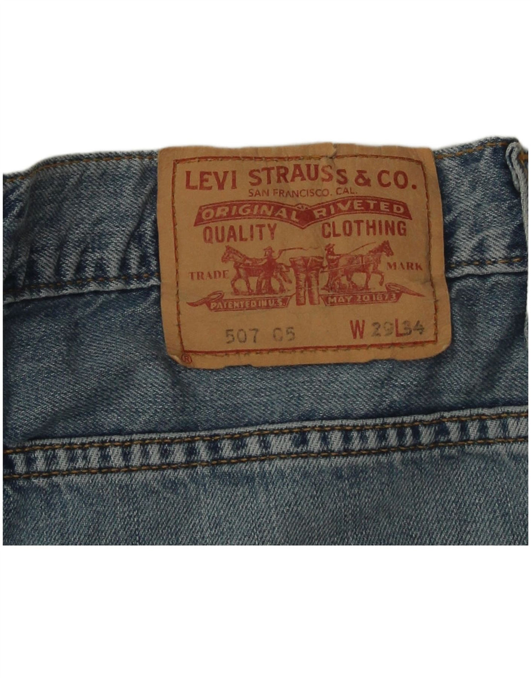 Męskie dżinsy Levi's Bootcut W29 L30 Blue Cotton